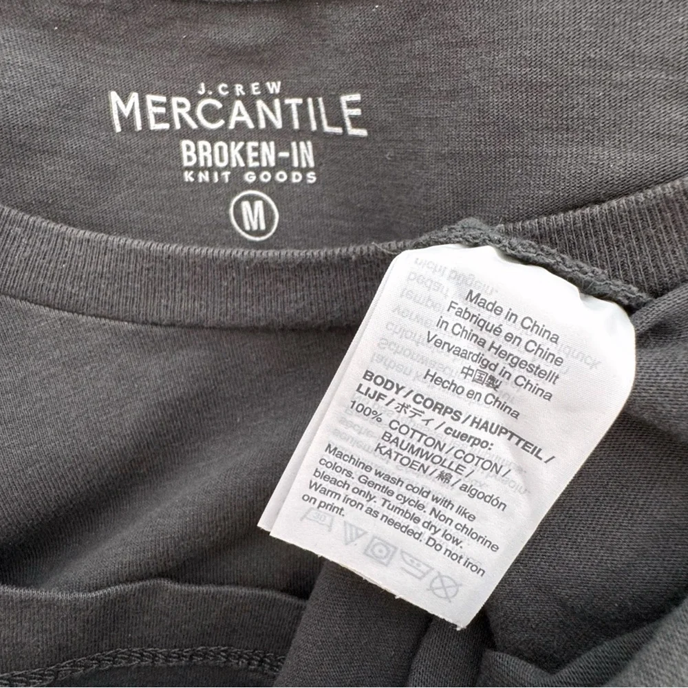 J.Crew Mercantile Broken-In Gray T-Shirt Classic Basic Preppy Summer Minimalist